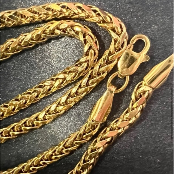 Like New! 10K Gold Wheat/ Franco Chain Necklace About 20 inches Long Yellow Gold - Picture 8 of 17